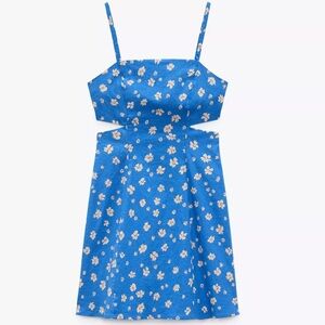 Zara Cutout Printed Dress